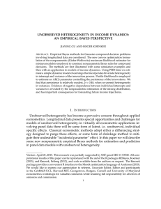 UNOBSERVED HETEROGENEITY IN INCOME DYNAMICS: AN EMPIRICAL BAYES PERSPECTIVE