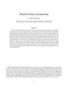 Random Choice and Learning Paulo Natenzon