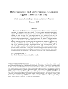 Heterogeneity and Government Revenues: Higher Taxes at the Top? February 2015