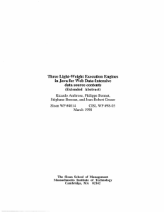 Three Light-Weight  Execution  Engines in Java for Web Data-Intensive