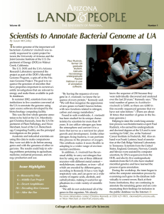 Scientists to Annotate Bacterial Genome at UA T