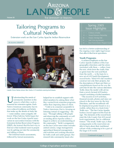 Tailoring Programs to Cultural Needs Spring 2005 Issue Highlights