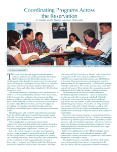 Coordinating Programs Across the Reservation An Update on the Navajo Extension Partnership