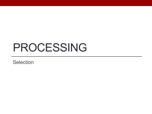 PROCESSING Selection