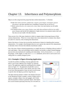 Chapter 13.    Inheritance and Polymorphism •