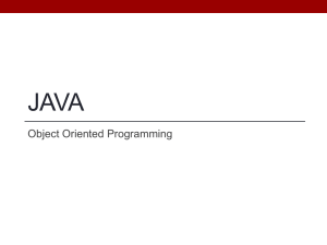 JAVA Object Oriented Programming