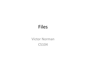 Files Victor Norman CS104