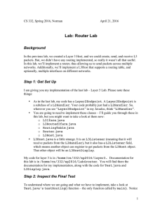 Lab: Router Lab Background
