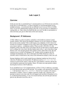 Lab: Layer 3 Overview