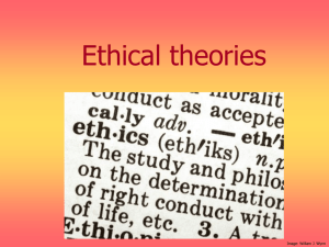 Ethical theories Image: William J. Wynn