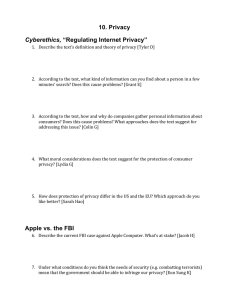 10. Privacy Cyberethics,