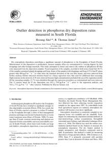 Outlier detection in phosphorus dry deposition rates measured in South Florida *