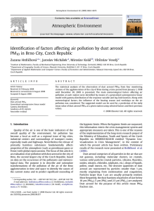 Identiﬁcation of factors affecting air pollution by dust aerosol PM 10