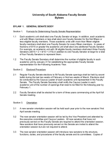 University of South Alabama Faculty Senate Bylaws