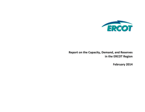 Report on the Capacity, Demand, and Reserves in the ERCOT Region