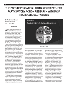 THE  POST-­DEPORTATION  HUMAN  RIGHTS  PROJECT:     TRANSNATIONAL  FAMILIES