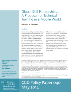 Global Skill Partnerships: A Proposal for Technical Training in a Mobile World