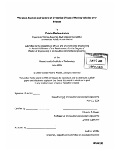 Vibration Analysis and  Control of Dynamics  Effects of... Bridges by Violeta  Medina  Andres