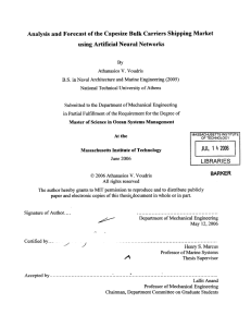 Analysis  and Forecast  of the Capesize  Bulk... using  Artificial Neural Networks