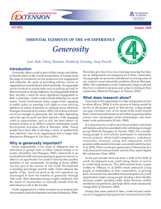 Generosity  E    TENSION essential elements of the