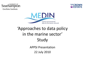 ‘Approaches to data policy in the marine sector’ Study APPSI Presentation