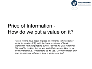 Price of Information -