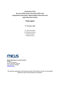 Assessment of the Re-use of Public Sector Information (PSI) in the