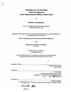 Modeling  of a Jet Fuel  Spill Dimitris Triantopoulos