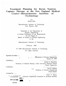 Treatment Planning  for  Boron  Neutron Capture