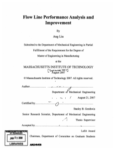 Flow  Line Performance Analysis  and Improvement Ang  Liu