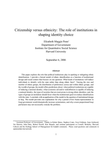 Citizenship versus ethnicity: The role of institutions in shaping identity choice
