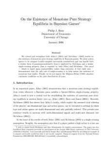 On the Existence of Monotone Pure Strategy Equilibria in Bayesian Games