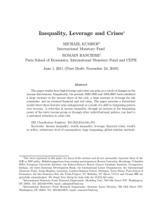 Inequality, Leverage and Crises