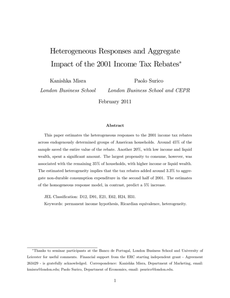 heterogeneous-responses-and-aggregate-impact-of-the-2001-income-tax-rebates