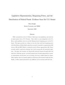Legislative Representation, Bargaining Power, and the
