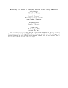 Estimating The Return to Education When It Varies Among Individuals