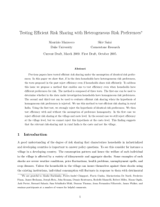 Testing Efficient Risk Sharing with Heterogeneous Risk Preferences