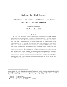 Trade and the Global Recession