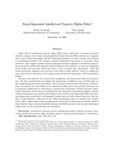 State-Dependent Intellectual Property Rights Policy