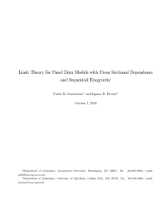 Limit Theory for Panel Data Models with Cross Sectional Dependence