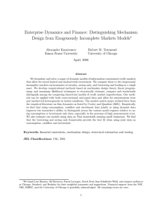 Enterprise Dynamics and Finance: Distinguishing Mechanism