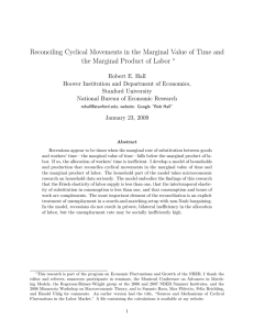 Reconciling Cyclical Movements in the Marginal Value of Time and