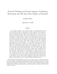 Forward Thinking and Family Support: Explaining ∗ Douglas McKee