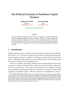 The Political Economy of Nonlinear Capital Taxation ∗ Emmanuel Farhi