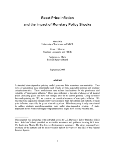 Reset Price Inflation and the Impact of Monetary Policy Shocks