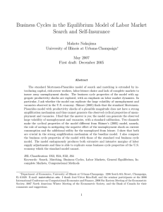 Business Cycles in the Equilibrium Model of Labor Market Makoto Nakajima