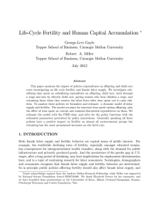 Life-Cycle Fertility and Human Capital Accumulation