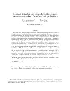 Structural Estimation and Counterfactual Experiments