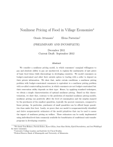 Nonlinear Pricing of Food in Village Economies