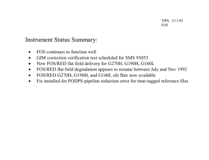 Instrument Status Summary:
